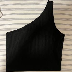 one shoulder neckline top